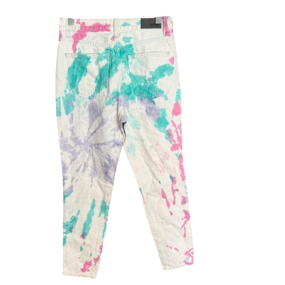 Carmar Tie-Dye Distressed Cotton Jeans Size 26 - Picture 4 of 7